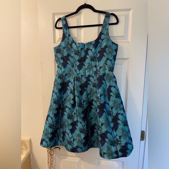 Pappagallo Party Dress // Navy & Turquoise // 10 - Picture 6 of 7
